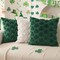 St Patricks Day Pillow Covers 18x18 inch Set of 2 St Patricks Day Decorations Green Shamrock Soft Plush Faux Fur Jacquard Throw Pillows for Bedroom Sofa Holiday Festivals Home Decor PTK021A18